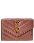 Saint Laurent Small Matelasse Leather Envelope Wallet