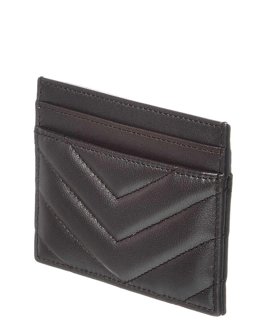 Saint Laurent Cassandre Leather Card Case