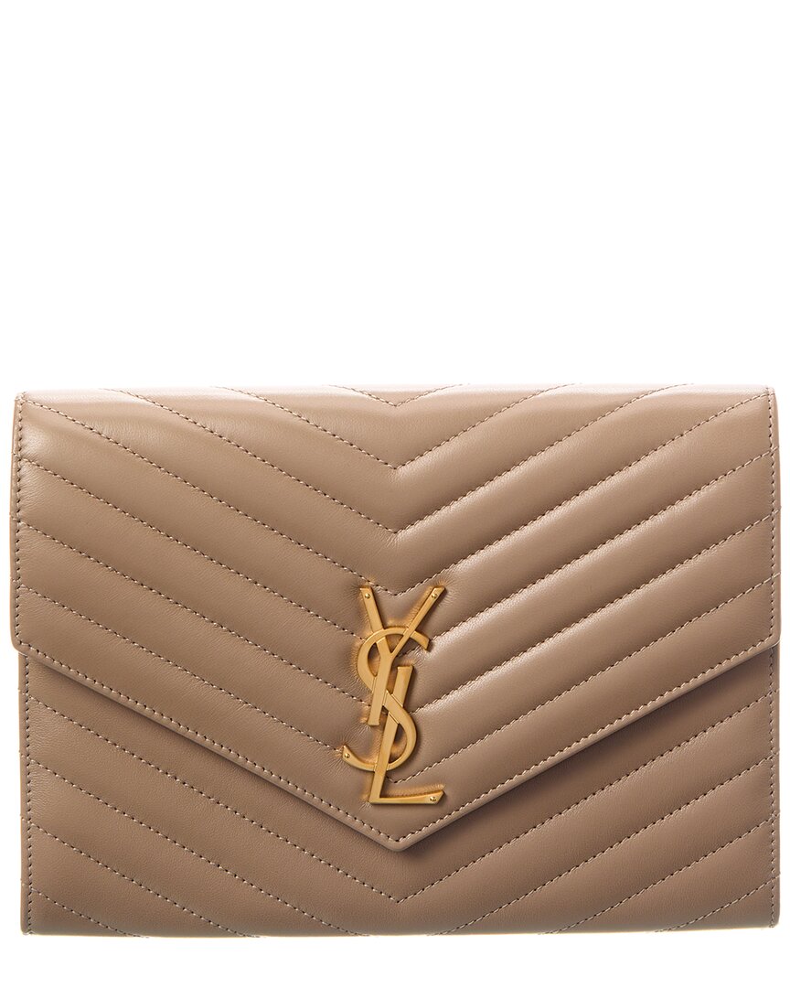 Saint Laurent Cassandre Leather Pouch
