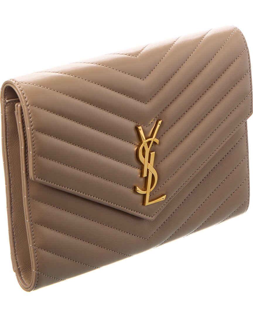 Saint Laurent Cassandre Leather Pouch