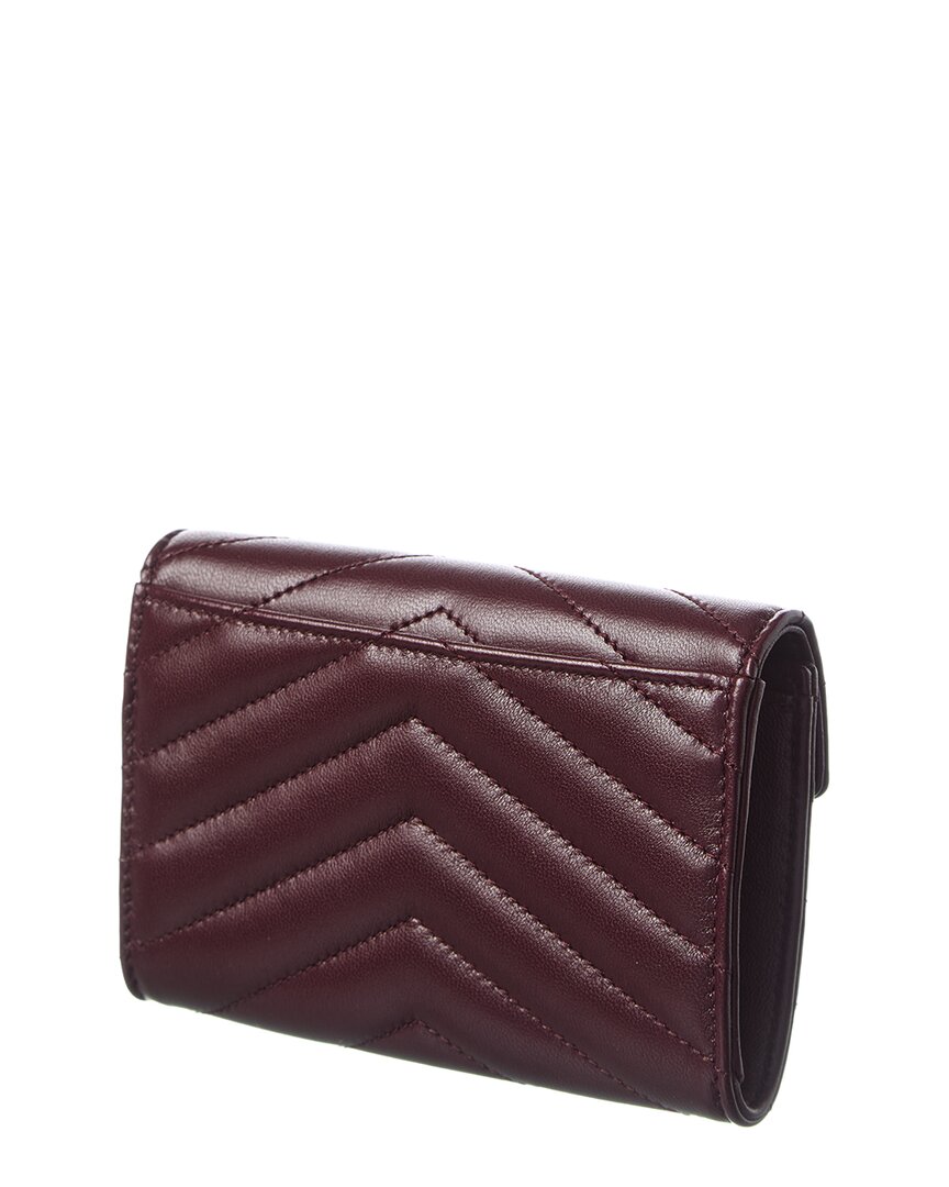 Saint Laurent Small Matelasse Leather Envelope Wallet
