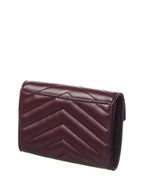 Saint Laurent Small Matelasse Leather Envelope Wallet
