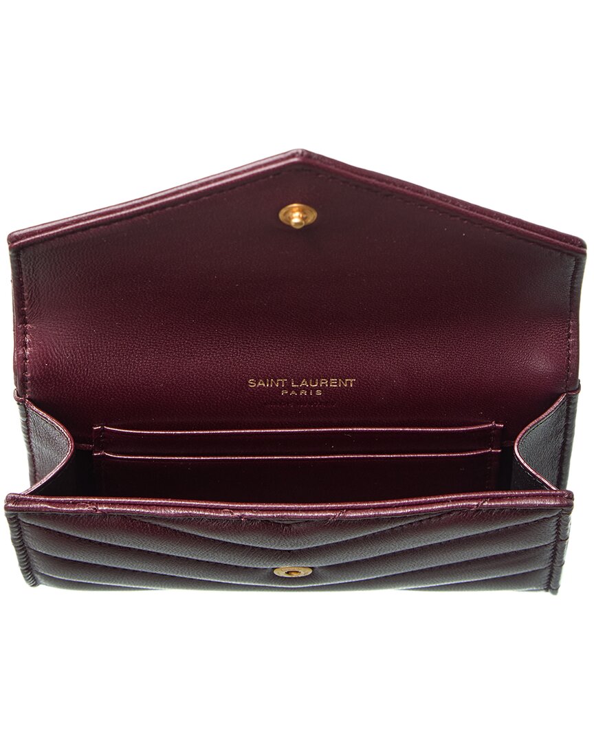 Saint Laurent Small Matelasse Leather Envelope Wallet
