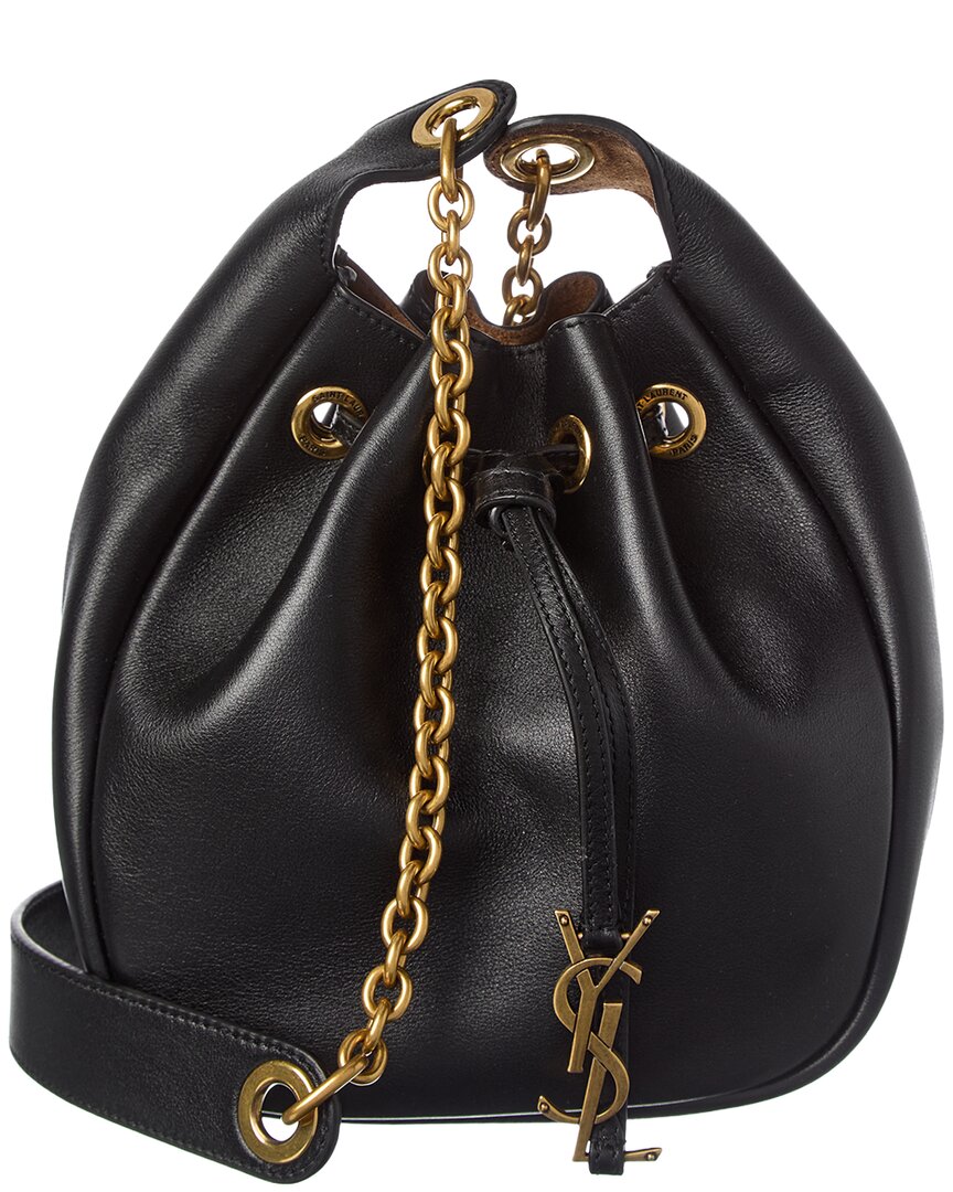 Saint Laurent Cassandre Leather Bucket Bag