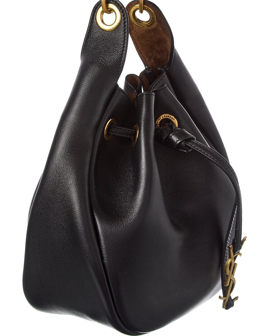 Saint Laurent Cassandre Leather Bucket Bag