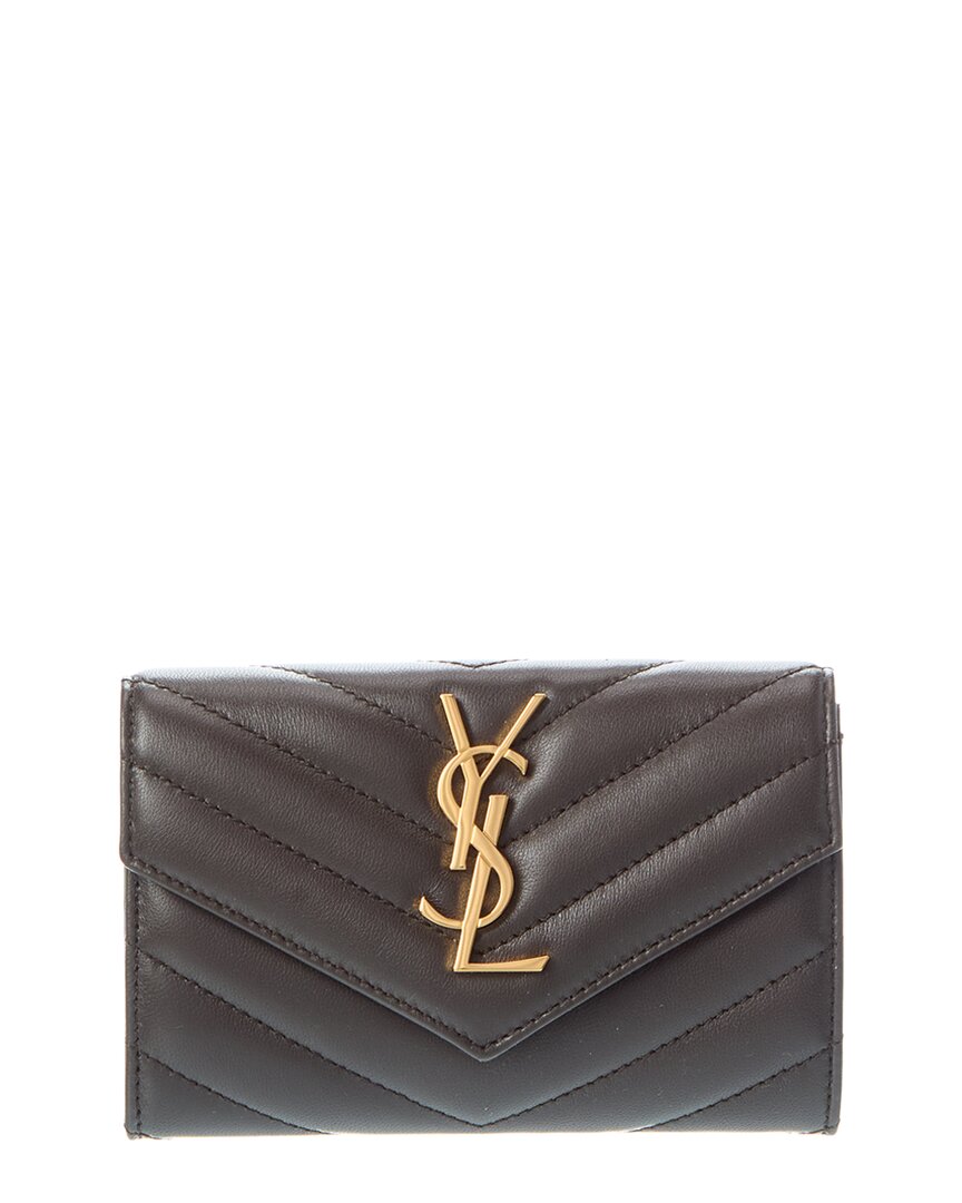 Saint Laurent Small Matelasse Leather Envelope Wallet