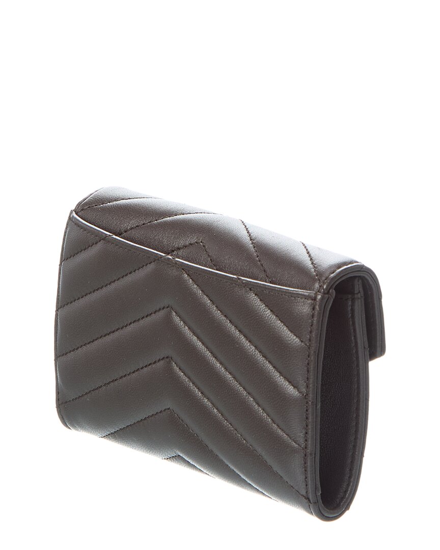 Saint Laurent Small Matelasse Leather Envelope Wallet
