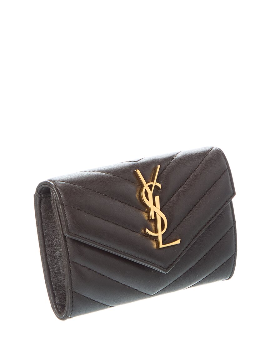 Saint Laurent Small Matelasse Leather Envelope Wallet