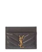 Saint Laurent Monogram Matelasse Leather Card Holder