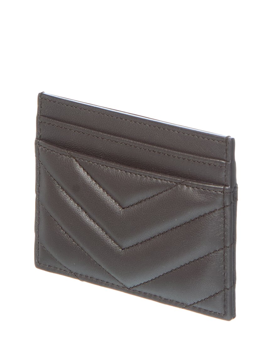Saint Laurent Monogram Matelasse Leather Card Holder