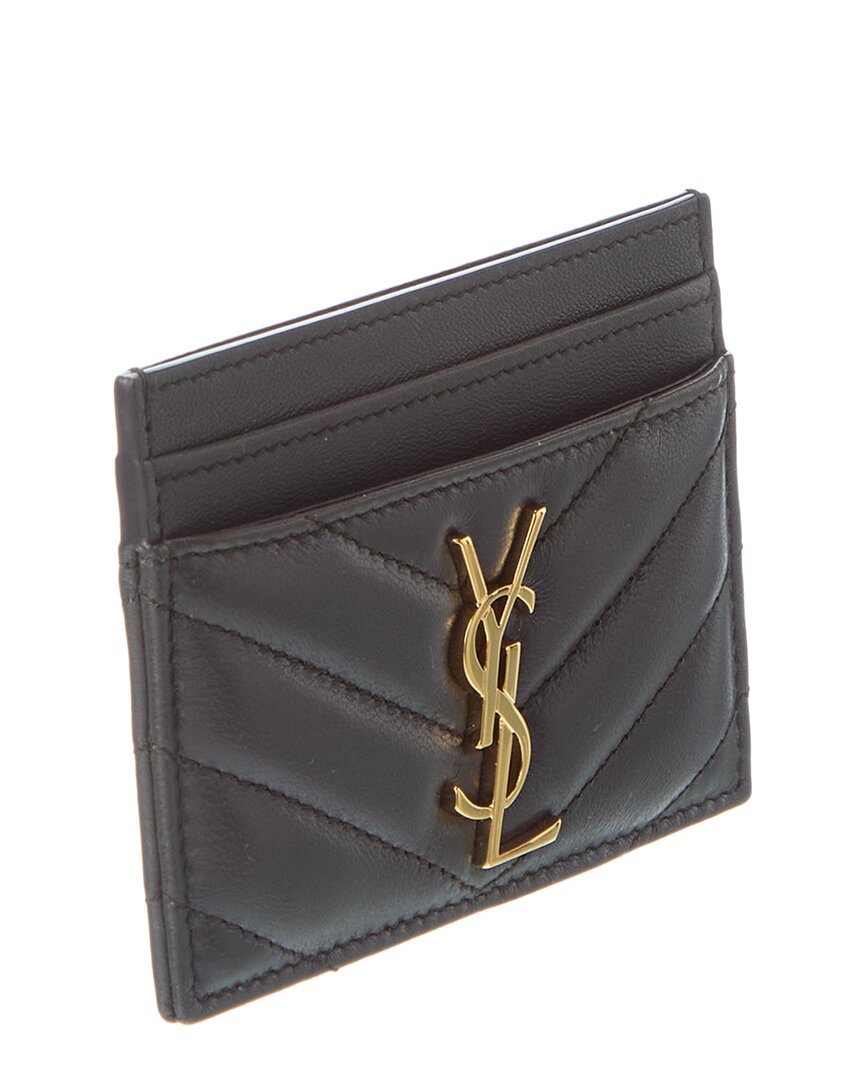Saint Laurent Monogram Matelasse Leather Card Holder