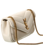 Saint Laurent Loulou Mini Leather Wallet On Chain