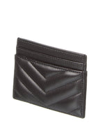Saint Laurent Monogram Matelasse Lambskin Leather Card Holder