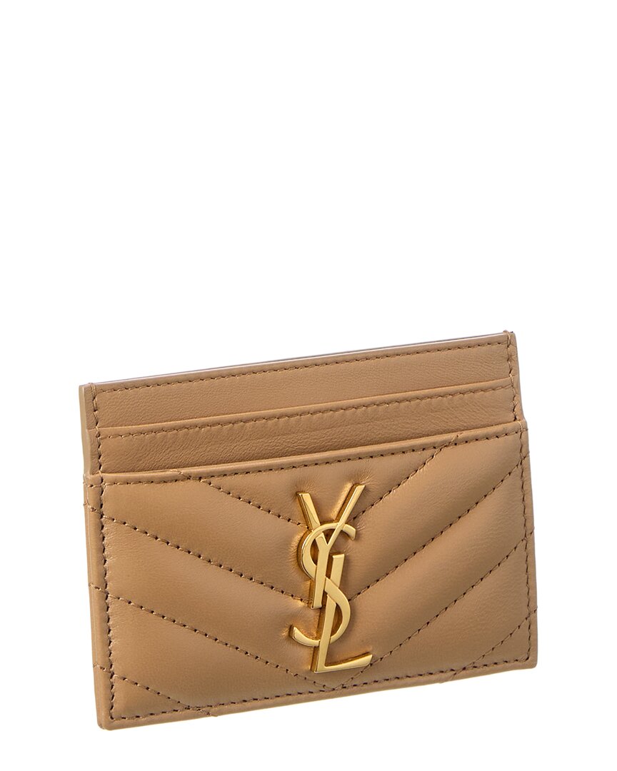 Saint Laurent Monogram Matelasse Leather Card Holder