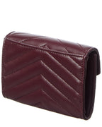 Saint Laurent Small Matelasse Leather Envelope Wallet