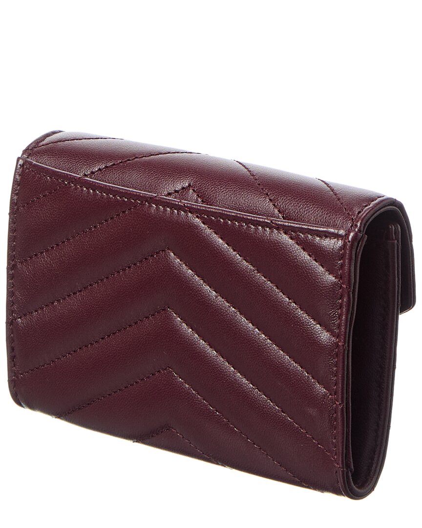 Saint Laurent Small Matelasse Leather Envelope Wallet