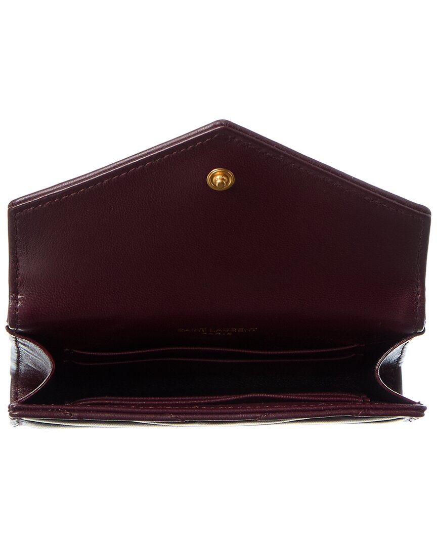 Saint Laurent Small Matelasse Leather Envelope Wallet