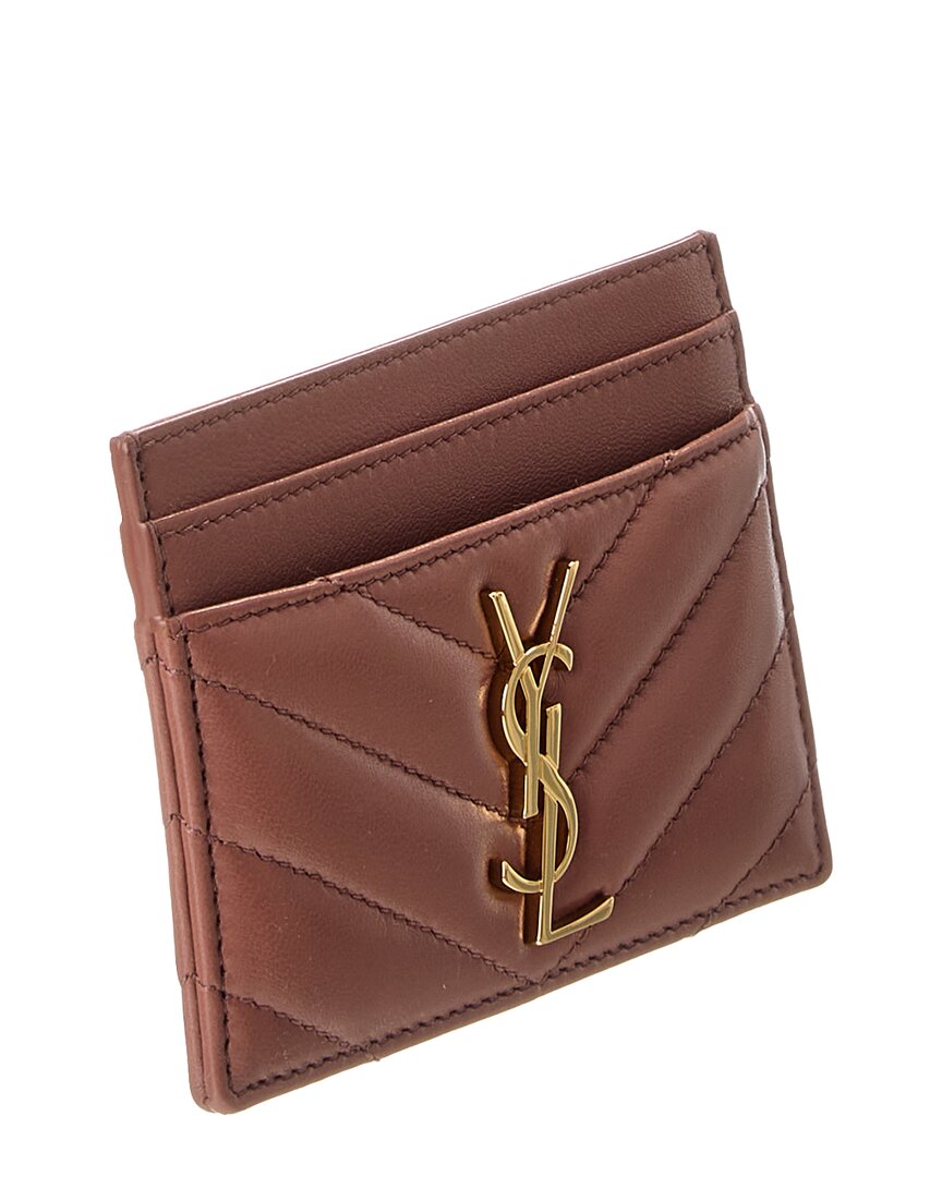 Saint Laurent Monogram Matelasse Leather Card Holder