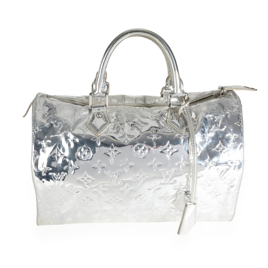 Louis Vuitton Louis Vuitton Limited Edition Silver Monogram Miroir Speedy 35