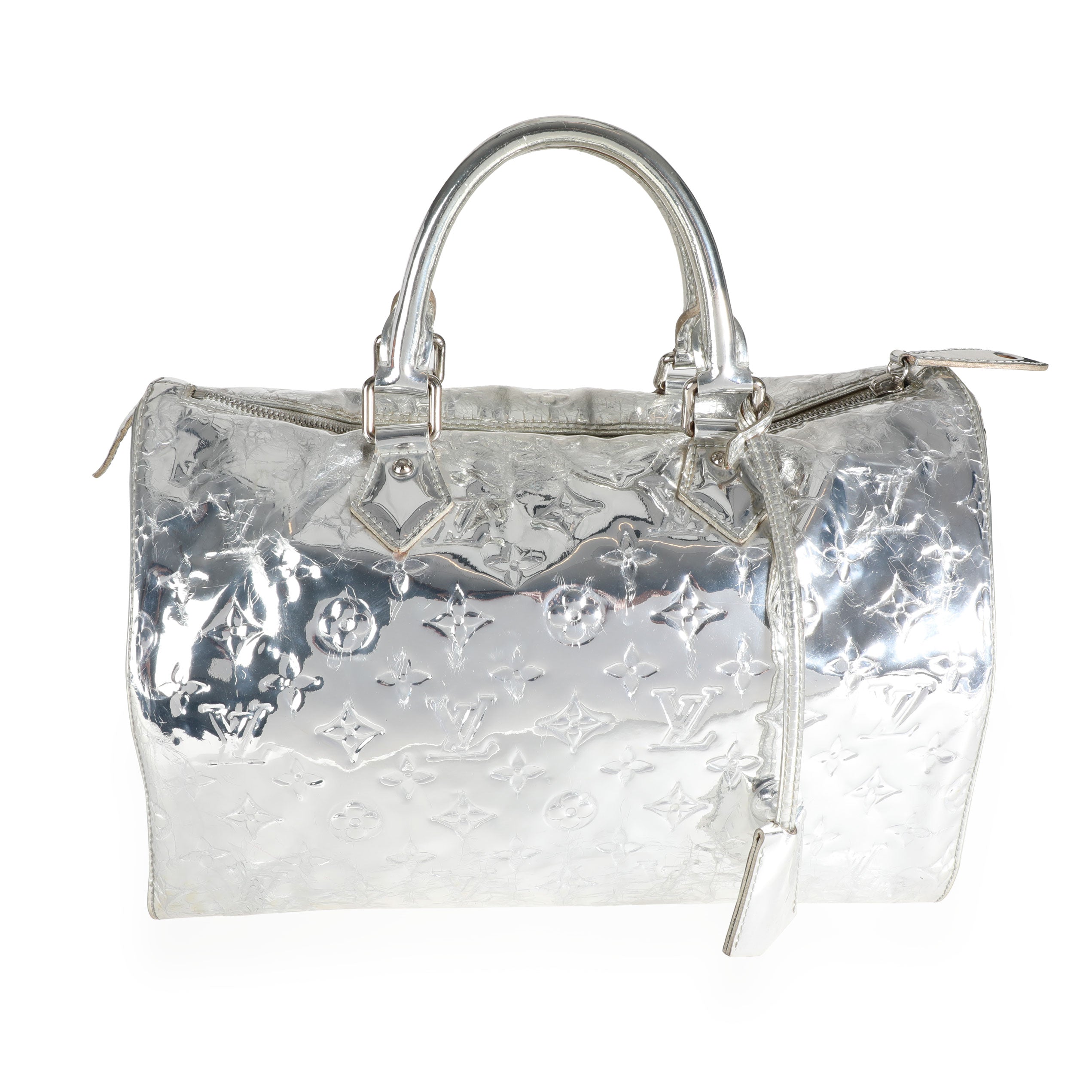 Louis Vuitton Louis Vuitton Limited Edition Silver Monogram Miroir Speedy 35