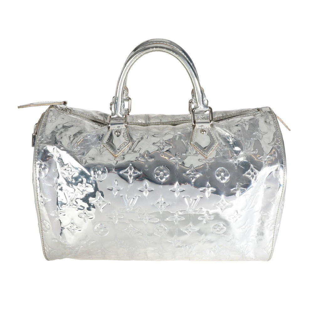 Louis Vuitton Louis Vuitton Limited Edition Silver Monogram Miroir Speedy 35