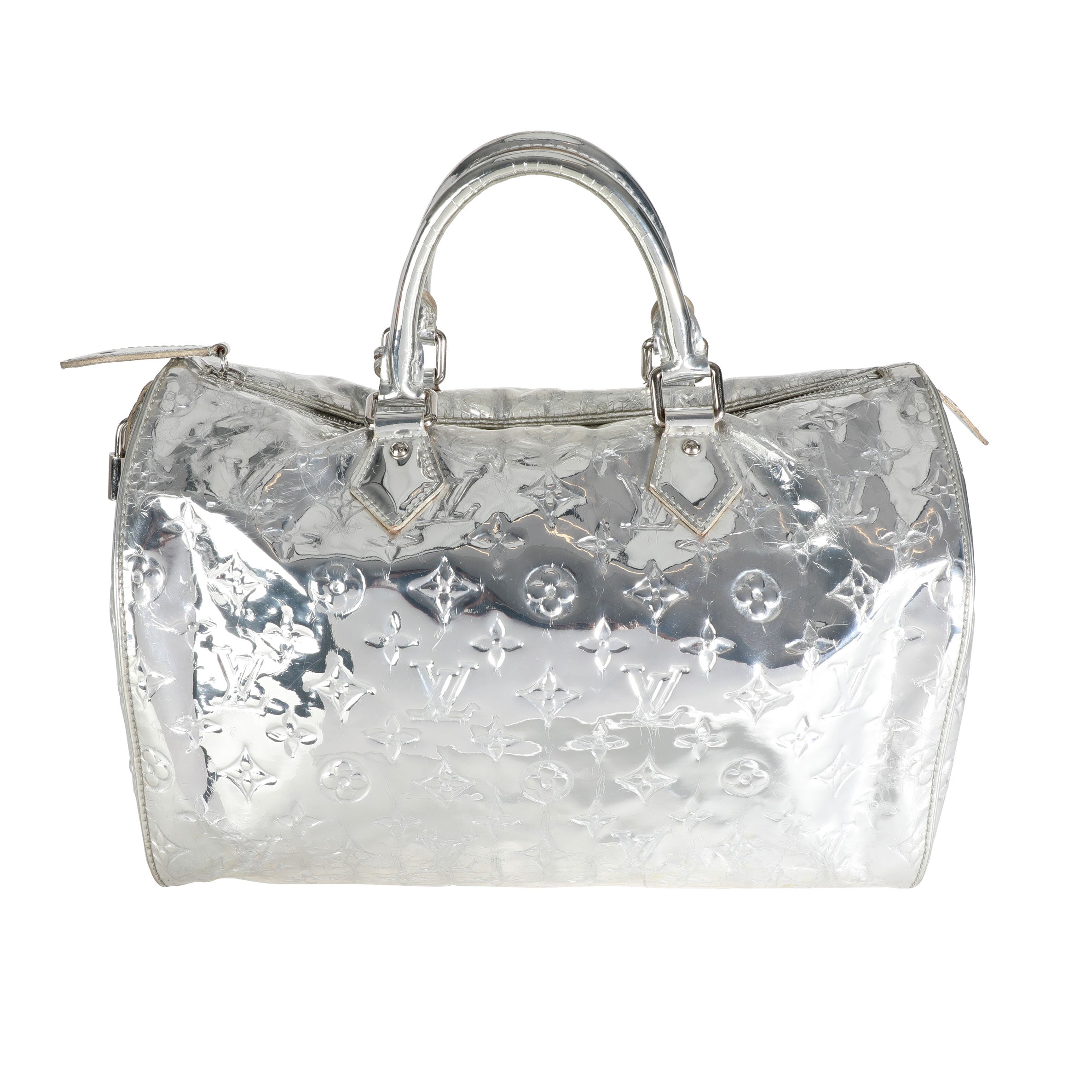 Louis Vuitton Louis Vuitton Limited Edition Silver Monogram Miroir Speedy 35