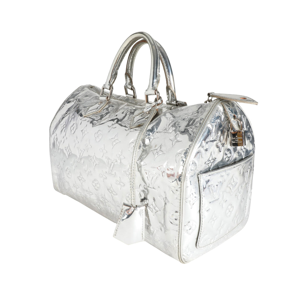 Louis Vuitton Louis Vuitton Limited Edition Silver Monogram Miroir Speedy 35