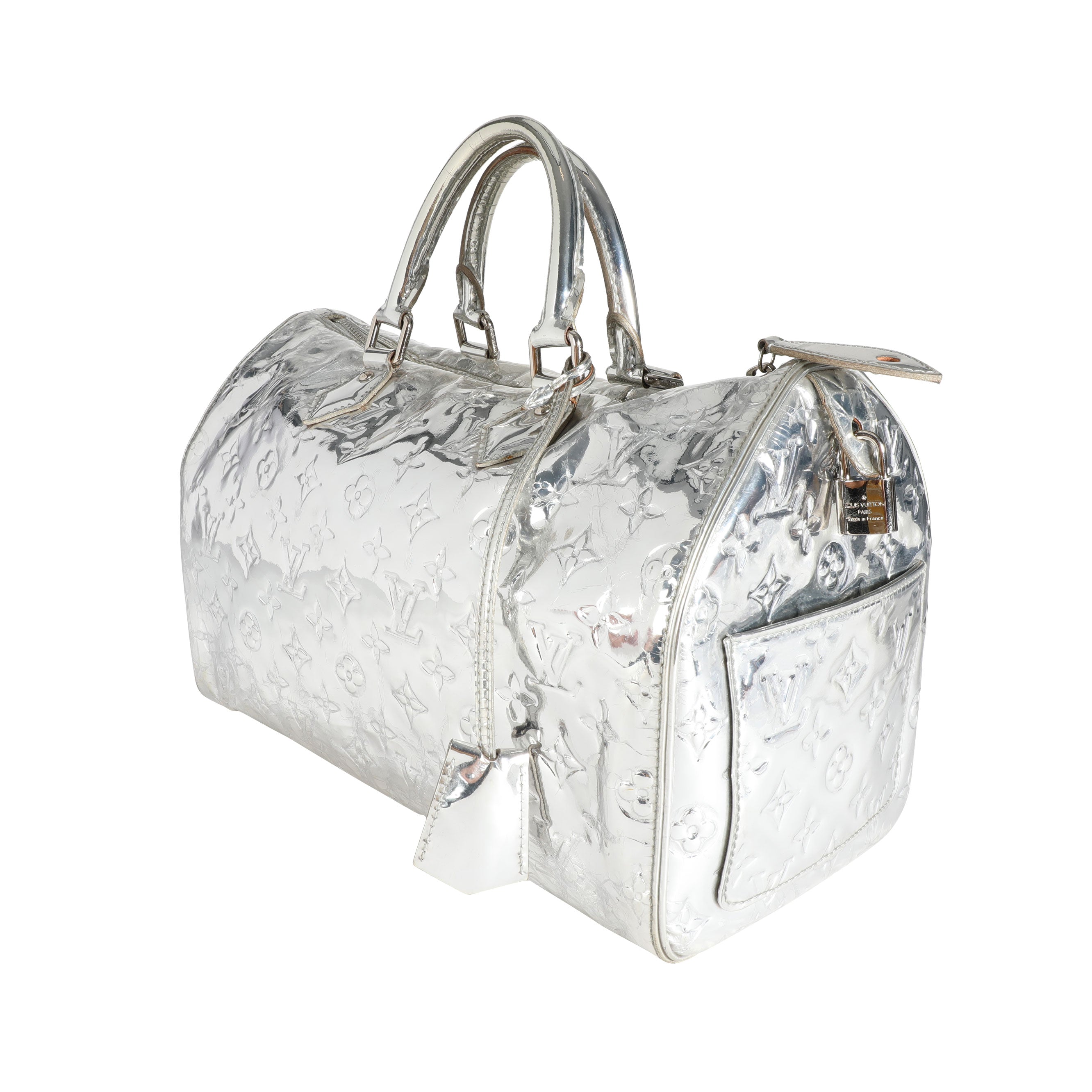 Louis Vuitton Louis Vuitton Limited Edition Silver Monogram Miroir Speedy 35