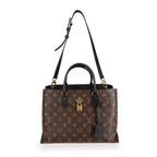 Louis Vuitton Louis Vuitton Monogram Canvas & Black Calfskin Flower Tote