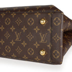 Louis Vuitton Louis Vuitton Monogram Canvas & Black Calfskin Flower Tote