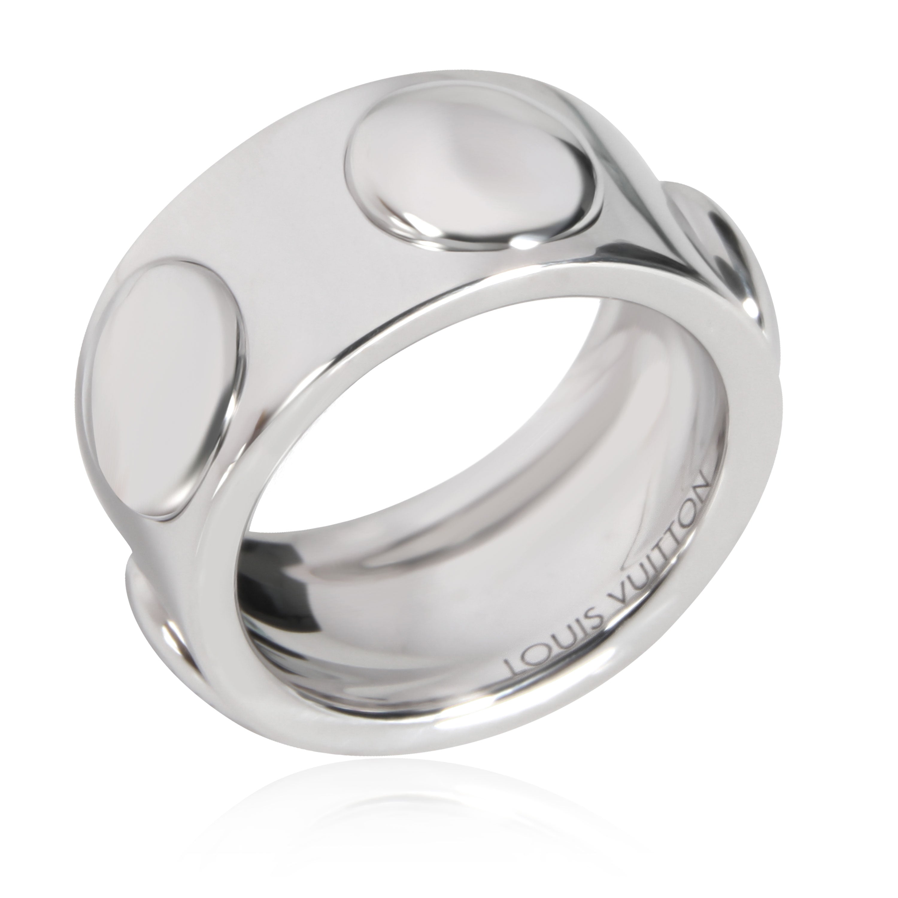 Louis Vuitton Empreinte 10 mm Band in 18K White Gold