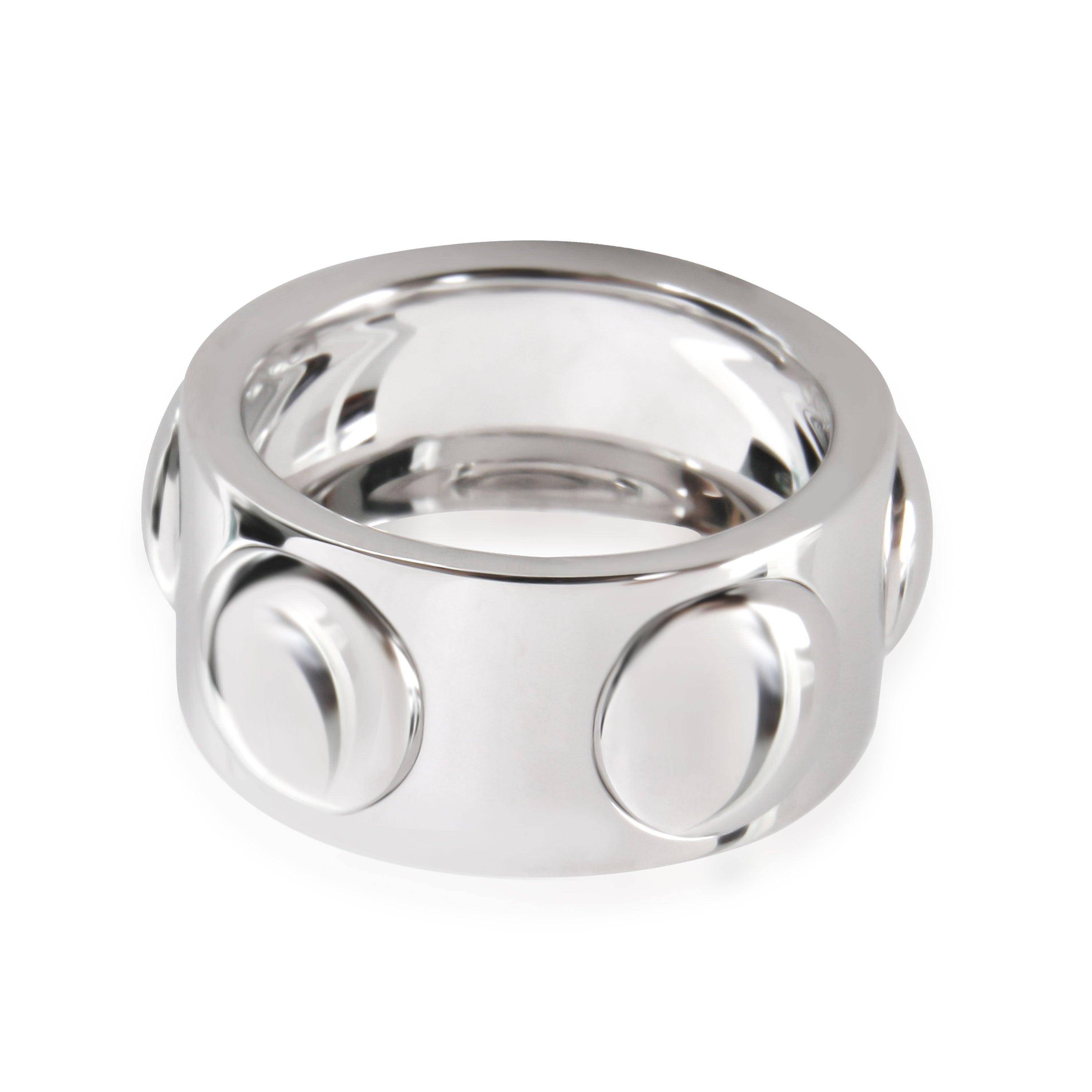 Louis Vuitton Empreinte 10 mm Band in 18K White Gold
