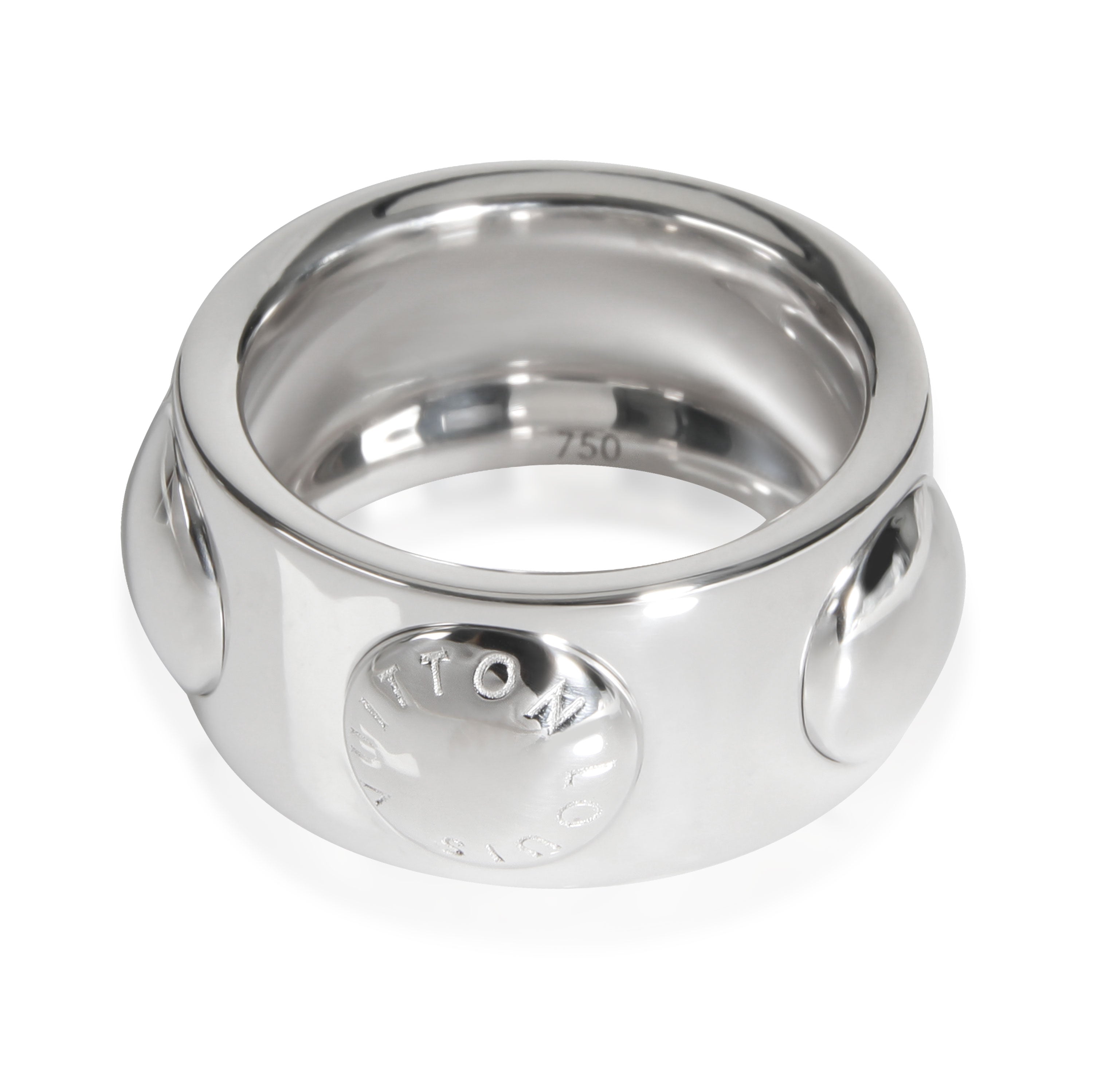 Louis Vuitton Empreinte 10 mm Band in 18K White Gold