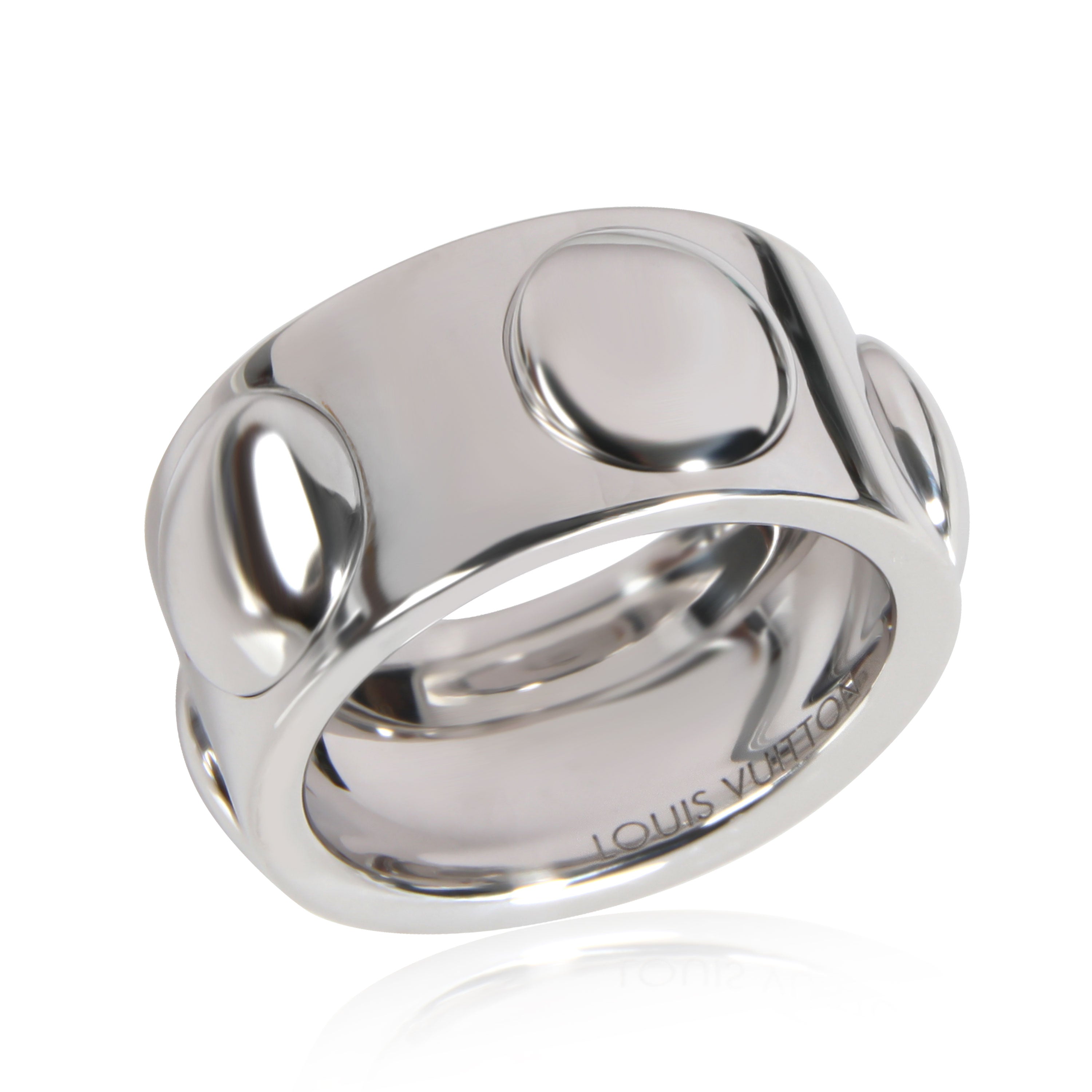 Louis Vuitton Empreinte 10 mm Band in 18K White Gold