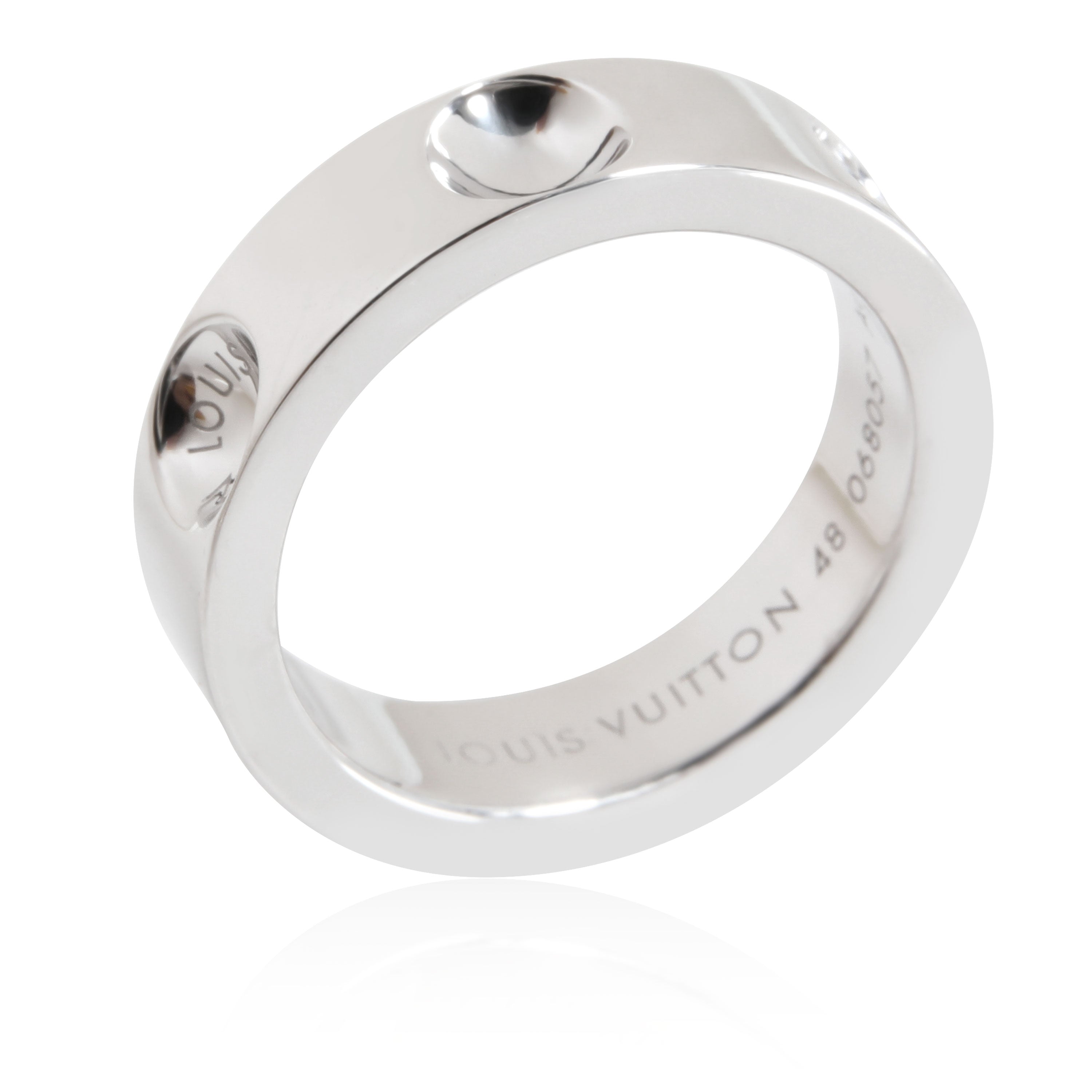 Louis Vuitton Empreinte 5 mm Band in 18K White Gold