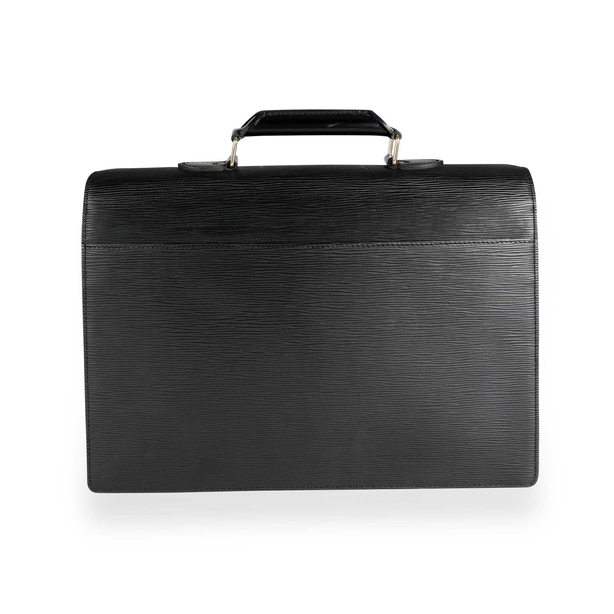 Louis Vuitton Louis Vuitton Noir Epi Leather Serviette Conseiller Briefcase