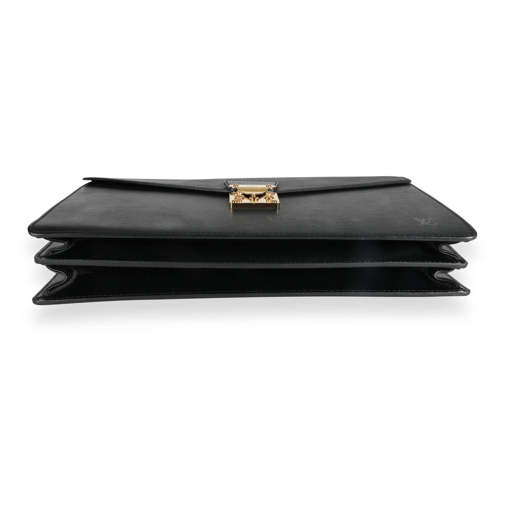 Louis Vuitton Louis Vuitton Noir Epi Leather Serviette Conseiller Briefcase