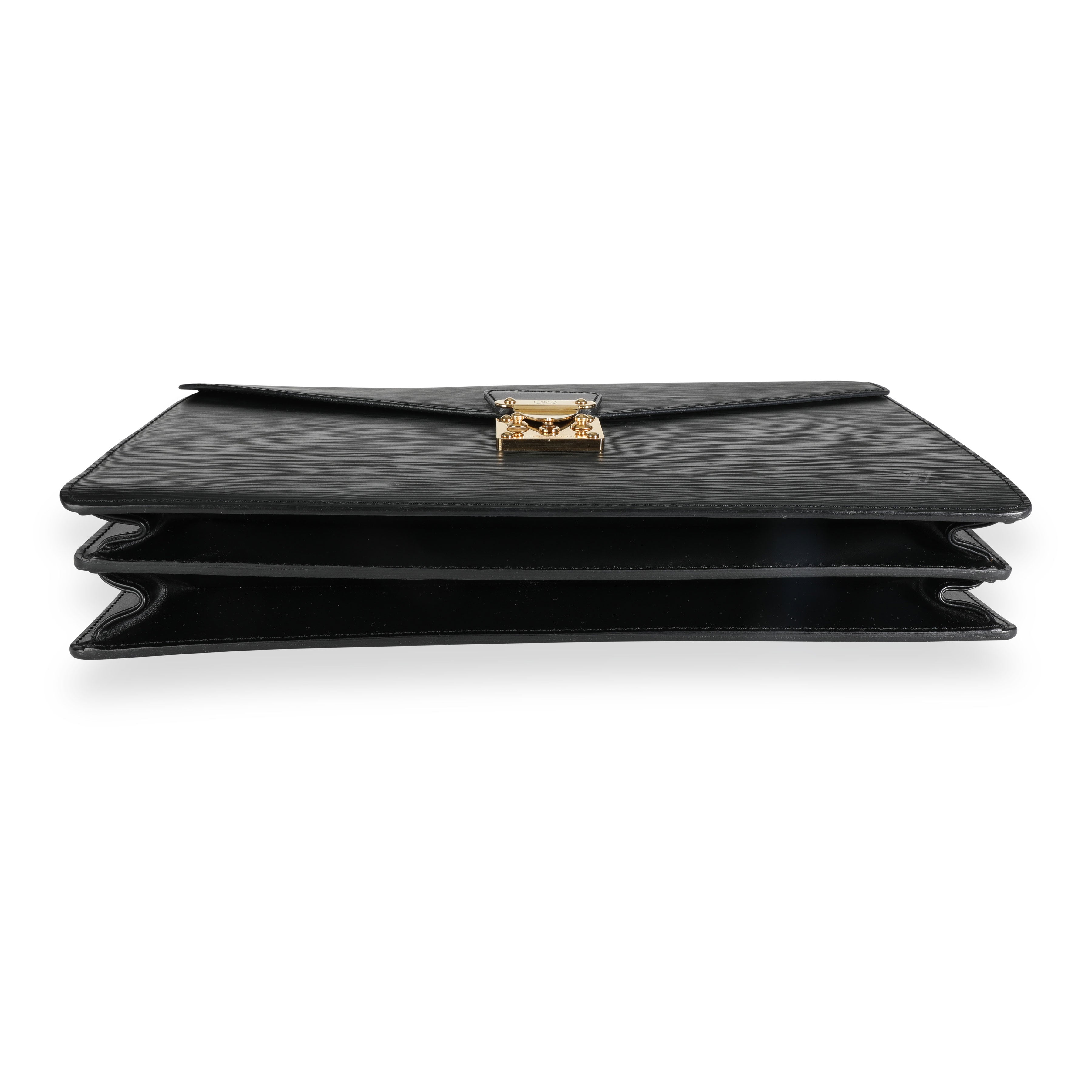 Louis Vuitton Louis Vuitton Noir Epi Leather Serviette Conseiller Briefcase