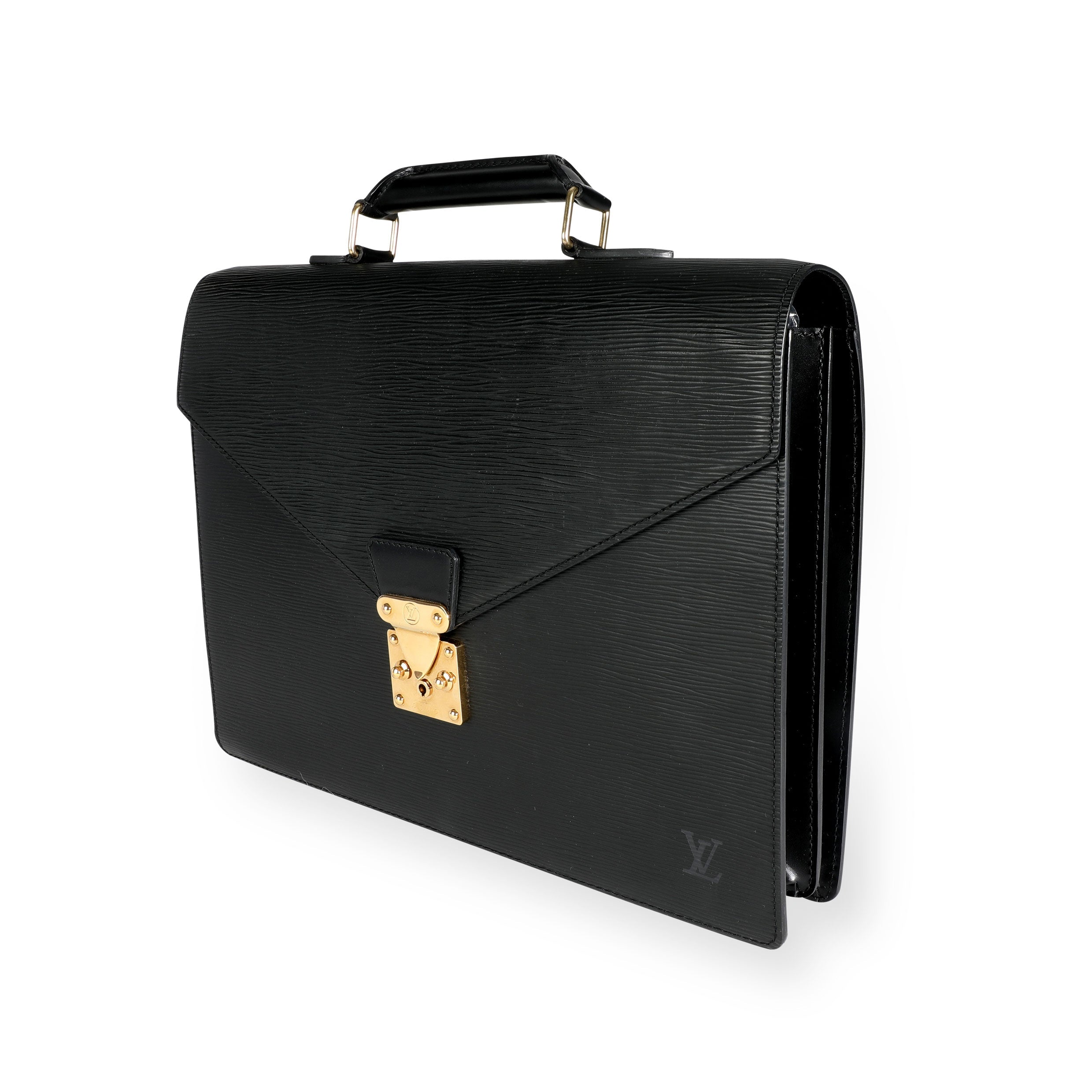 Louis Vuitton Louis Vuitton Noir Epi Leather Serviette Conseiller Briefcase
