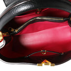 Louis Vuitton Louis Vuitton Black Taurillon Leather Capucines MM