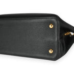 Louis Vuitton Louis Vuitton Black Taurillon Leather Capucines MM