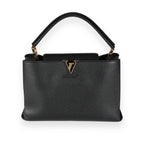 Louis Vuitton Louis Vuitton Black Taurillon Leather Capucines MM