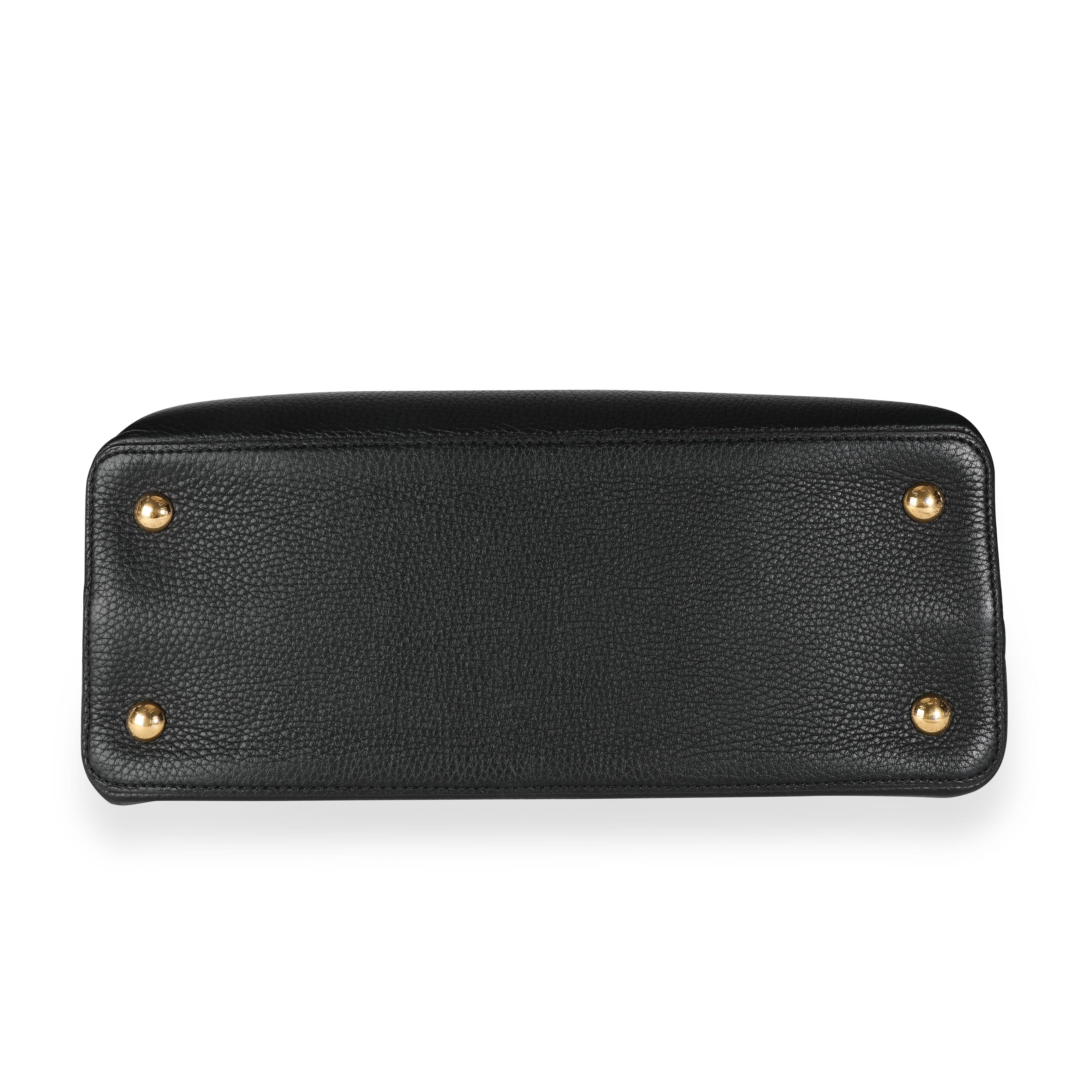 Louis Vuitton Louis Vuitton Black Taurillon Leather Capucines MM