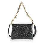 Louis Vuitton Louis Vuitton Black Monogram Embossed Lambskin Coussin PM