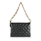 Louis Vuitton Louis Vuitton Black Monogram Embossed Lambskin Coussin PM