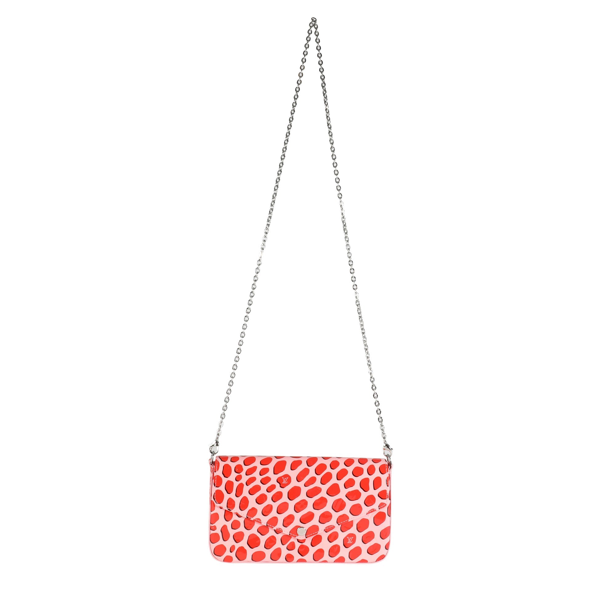 Louis Vuitton Louis Vuitton Limited Edition Sugar Poppy Vernis Jungle Dots Félicie Pochette