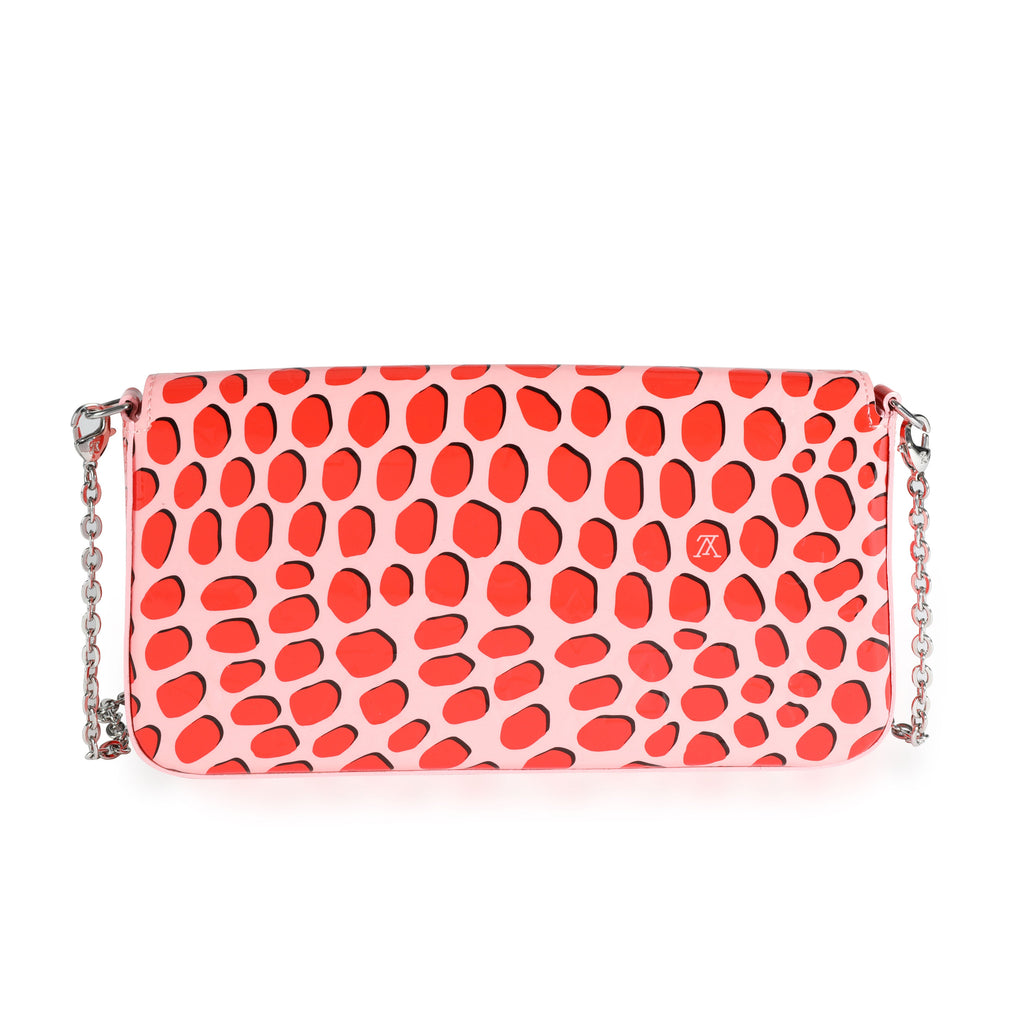 Louis Vuitton Louis Vuitton Limited Edition Sugar Poppy Vernis Jungle Dots Félicie Pochette