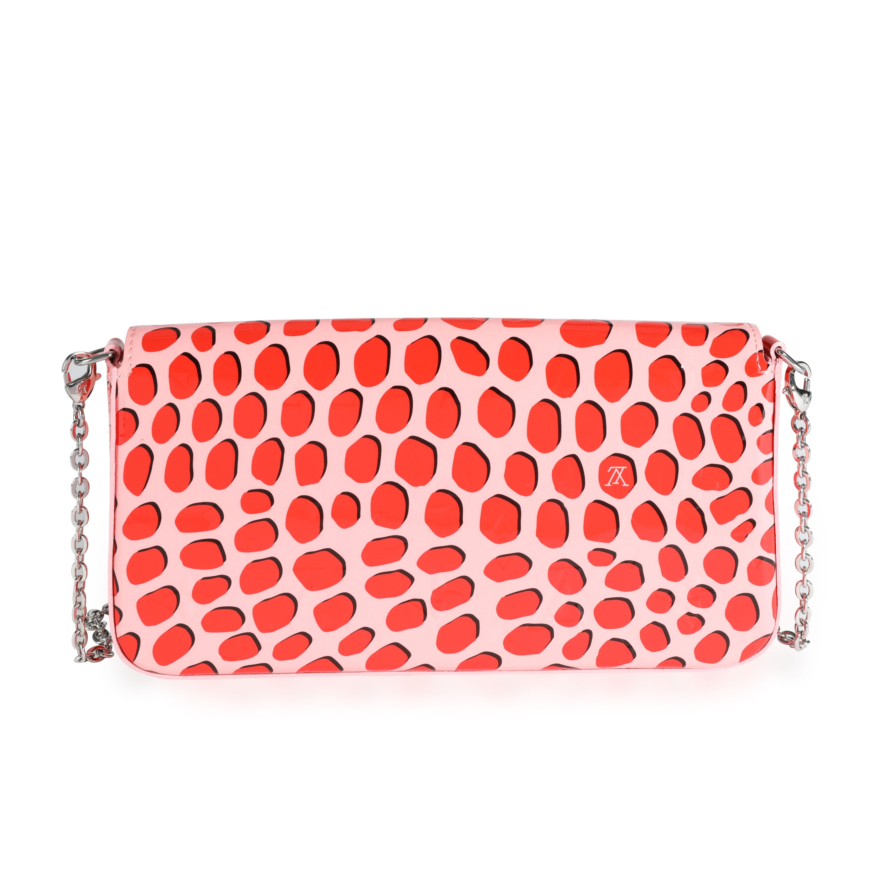 Louis Vuitton Louis Vuitton Limited Edition Sugar Poppy Vernis Jungle Dots Félicie Pochette