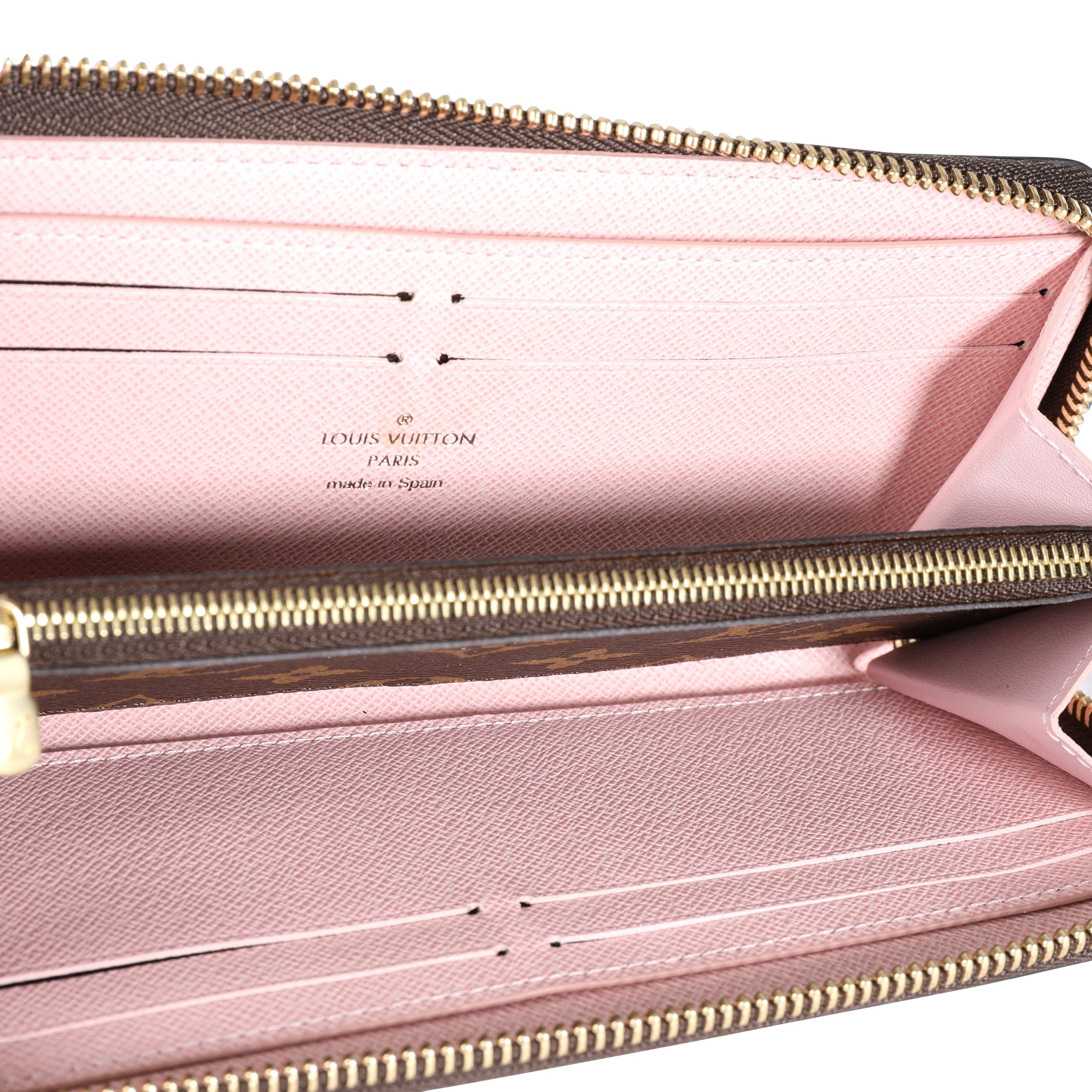 Louis Vuitton Louis Vuitton Monogram Canvas & Rose Ballerine Clémence Wallet
