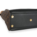 Louis Vuitton Louis Vuitton Black & Tan Calfskin And Monogram Canvas On My Side Tote MM